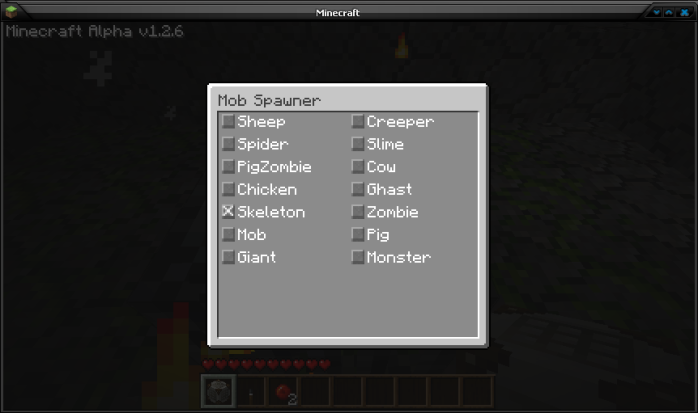 Spawner GUI для Minecraft 1.6.4 / 1.6.2