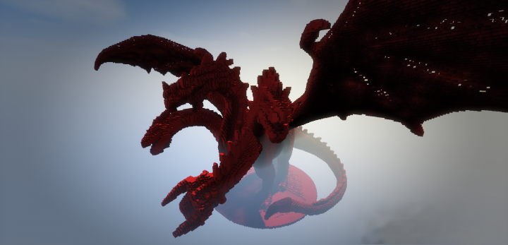 Огромный красный дракон Тиамат [1.13.2]