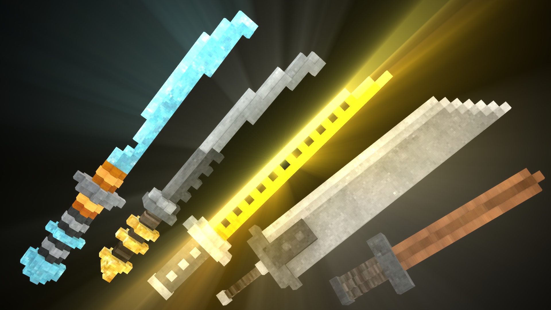 3D Swords / 3D мечи [1.15.2] [1.14.4] [1.12.2] [1.8.9] (128x)
