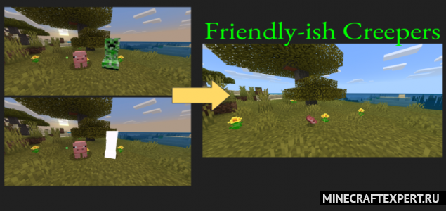 Friendly &#8211; Creepers 1.16 (Crypers Do Not Destroy Blocks) &#8211; Minecraft Pe Mods on android