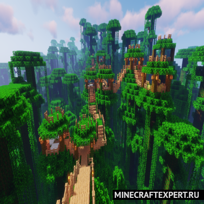 Jungle Villages [1.16.5] — деревни на деревьях в джунглях
