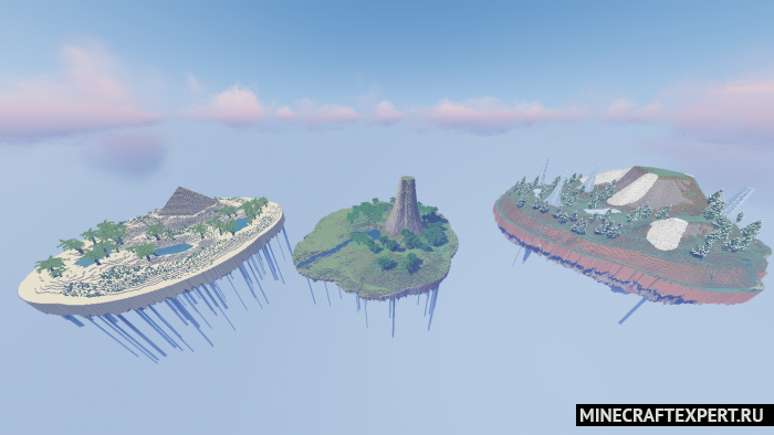 Three Flying Islands 1.18 1.17 &#8211; Minecraft Pe Maps on android