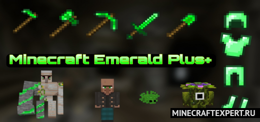 Emerald Plus [1.19] [1.18] [1.17] — изумрудное снаряжение и мобы