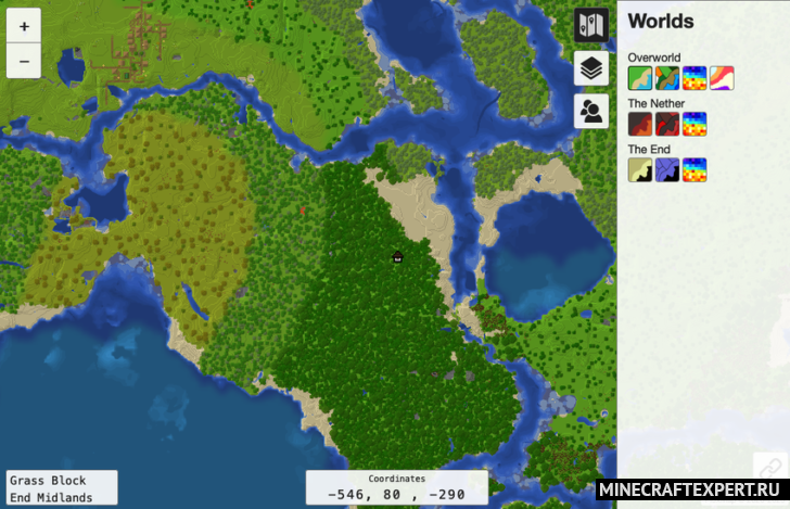 Pl3xMap [1.19.4] — веб-карта, карта мира в браузере