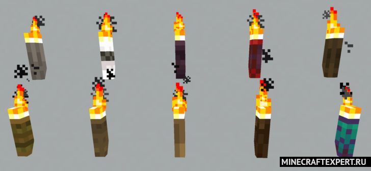 More Torch Colors [1.19.4] — факелы с разными текстурами
