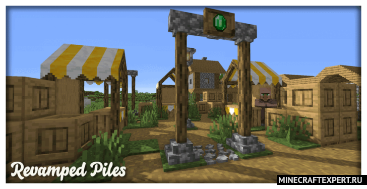 Revamped Piles [1.20.1] — красивые деревни